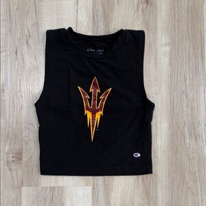 Champion x ASU Sun devils Black Crop top
